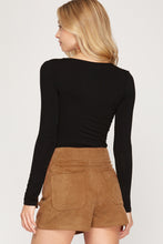 Load image into Gallery viewer, Stockard Faux Twill Suede Shorts