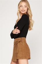 Load image into Gallery viewer, Stockard Faux Twill Suede Shorts