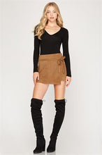 Load image into Gallery viewer, Stockard Faux Twill Suede Shorts