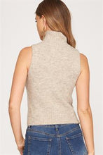 Load image into Gallery viewer, Veronica Sleeveless Knit Sweater Top in Oatmeal
