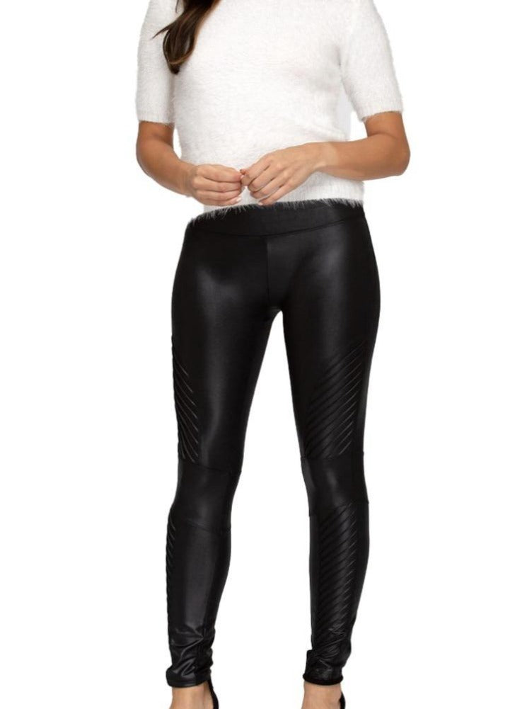 Nightrider Faux Leather Moto Leggings