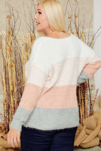 Load image into Gallery viewer, Ellie V-Neck Knit Sweater Plus-Size
